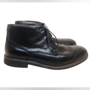 Rockport Mens 12 Black Wide Oxford Leather Upper Shoes